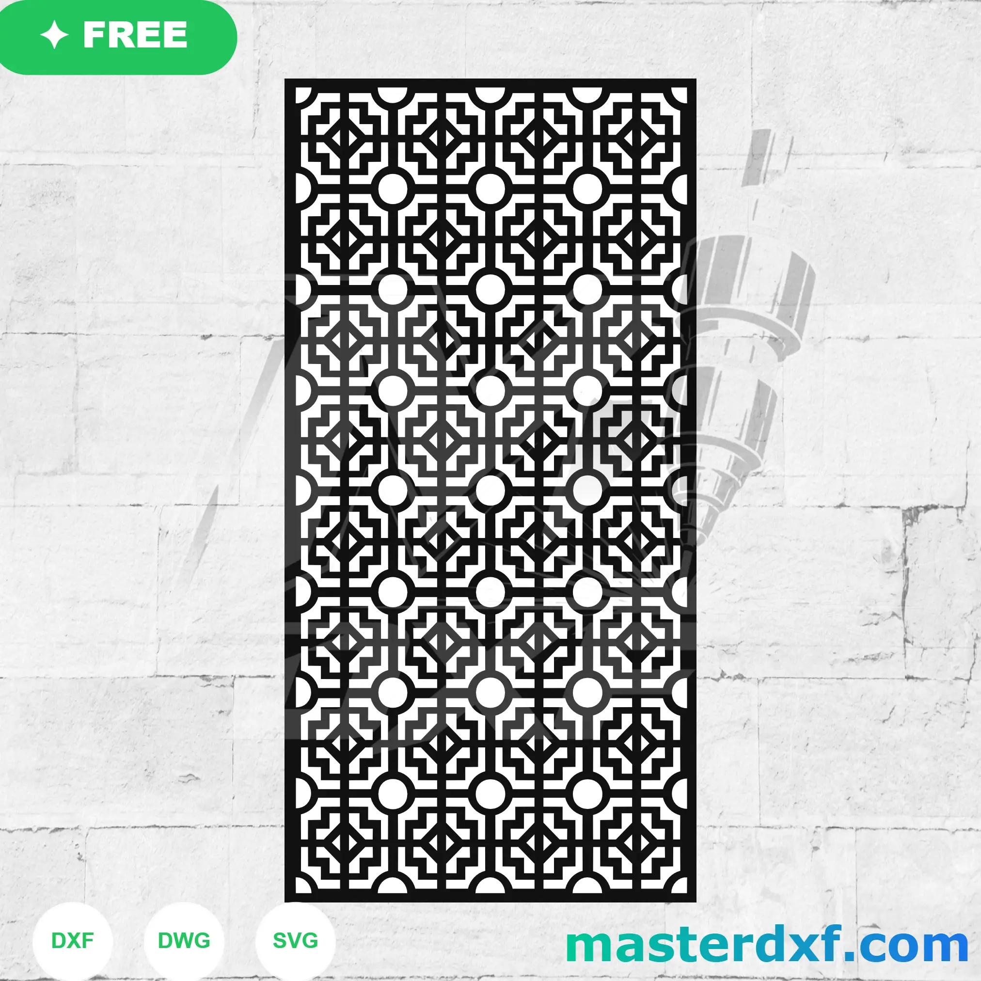 Art Deco Circle Diamond DXF Lattice for Geometric Gates DXF File